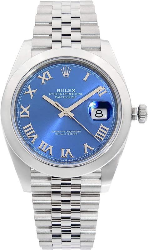 rolex datejust 41 blue dial automatic men's watch 126300blsj|rolex datejust 126300 price.